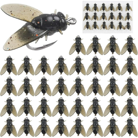 Bionic Fly Fishing Bait, 36pcs Flies Fishing Lures Kit Trout Jigs Swimbaits Dry Flies Fly Fishing Lures 15mm