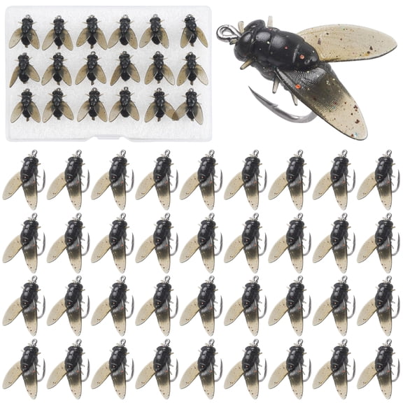 Bionic Fly Fishing Bait, 36pcs Fly Fishing Flies Lures Kit Trout Jigs Swimbait Dry Flies Trout Panfish Lures Freshwater Saltwater Flies Fly Fishing Hook Artificial Soft Bait