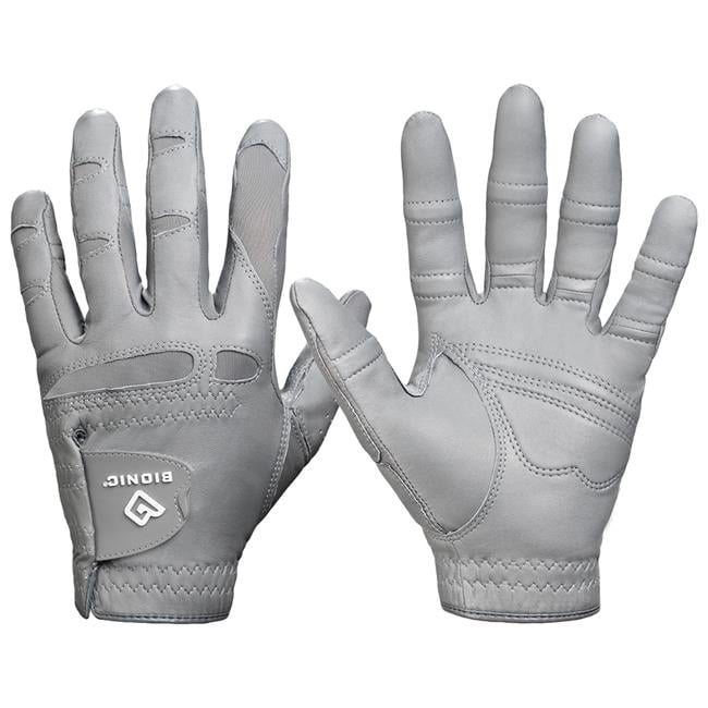 Bionic Gloves Men Natural Fit 2.0 Right Hand Golf Glove, Gray Medium