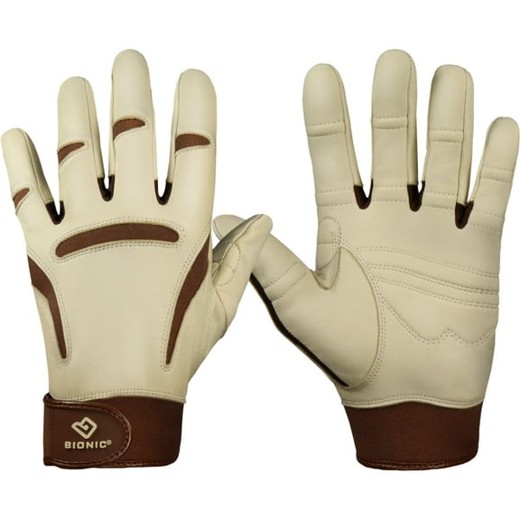 Bionic Men's Classic Grip 2.0 Gardening and Outdoor Work Gloves - Medium - Tan