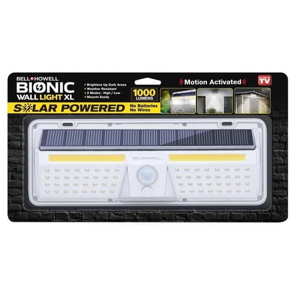 Bionic Motion-Sensing Solar Powered LED Security Wall Light - 1000 Lumens