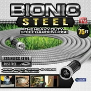 Bionic Steel  0.62 in. Dia. x 75 ft. Pro Heavy-Duty Stainless Steel Garden Hose, Silver