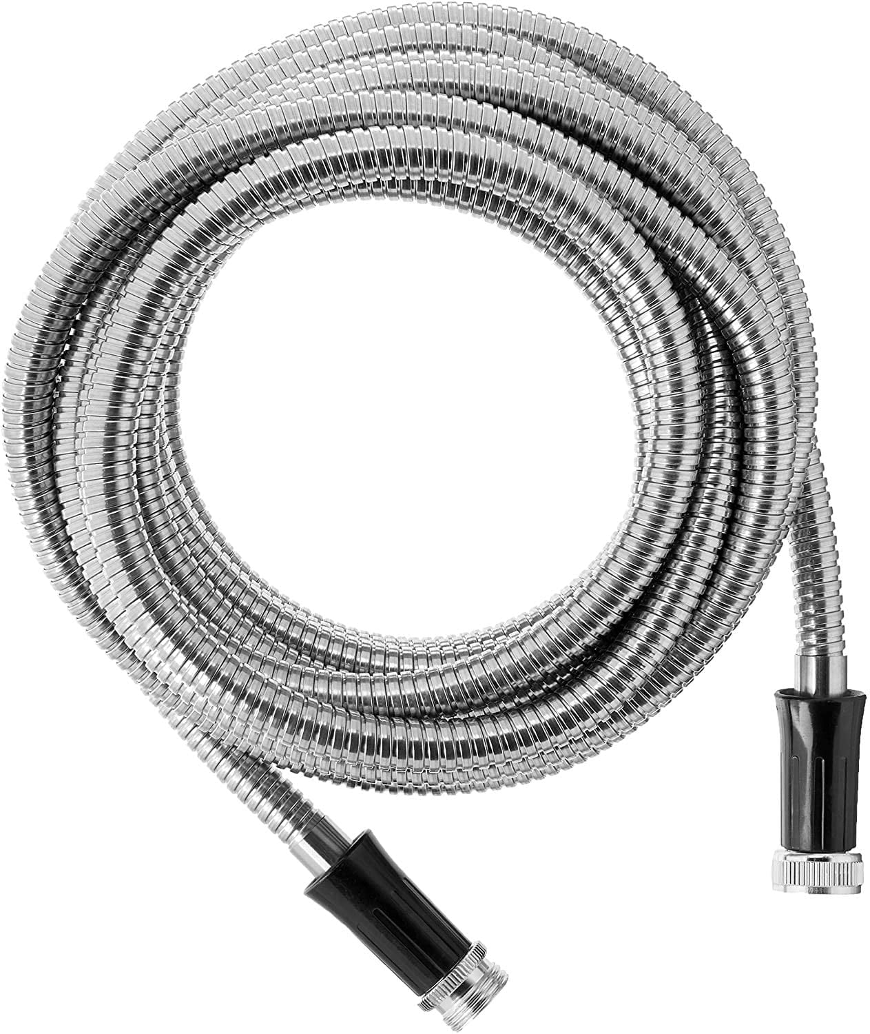 $20 or $35 FS Walmart+ by REALCO 25 or 50 Foot BIONIC STEEL Metal Garden Hose with Sprayer Nozzle, Non Kinking Designed Stainless Steel Heavy Duty Water Hose