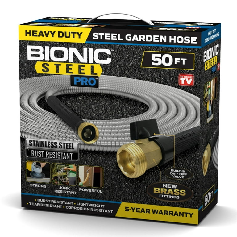 Bionic Steel Pro 5/8 in. Dia. x 50 ft. L. Stainless Steel Garden Hose