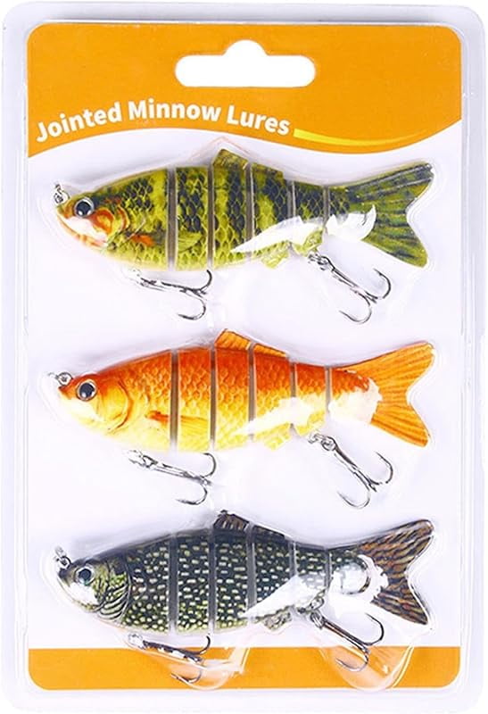 Bionic Swimming Lure, 6 Jointed Swimbait with Sharp Hooks, 3D Bionic ...