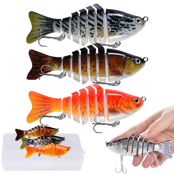 Bionic Swimming Lure, Fishing Lures for Freshwater & Saltwater -Swimbait Fishing Lures for Bass Trout Glide Bait Fish, 3D Bionic Swimming Bait Swims Like a Real Injured Fish