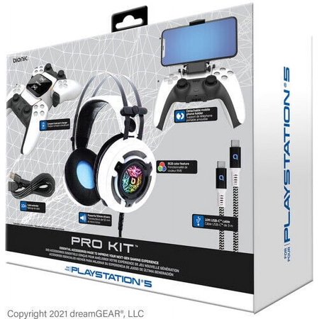 Bionik BNK-9083 PS5 Pro Kit with Headset Charge Base Cable for Playstation 5
