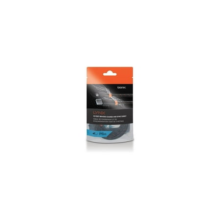 Bionik - LYNX 10' USB-to-Micro USB Charge-and-Sync Cable - Orange/Black