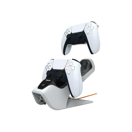 Bionik BNK-9067 PS5 Power Stand - Dual Controller Dock Charge Stand (White) [GAMES ACCESSORIES] Playstation 5