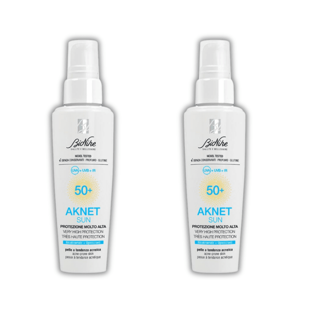 Bionike Aknet Sun Sunscreen Cream Gel Spf50+ 50 ml -2 Pack