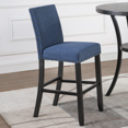 Biony Fabric Bar Stools with Nailhead () Blue