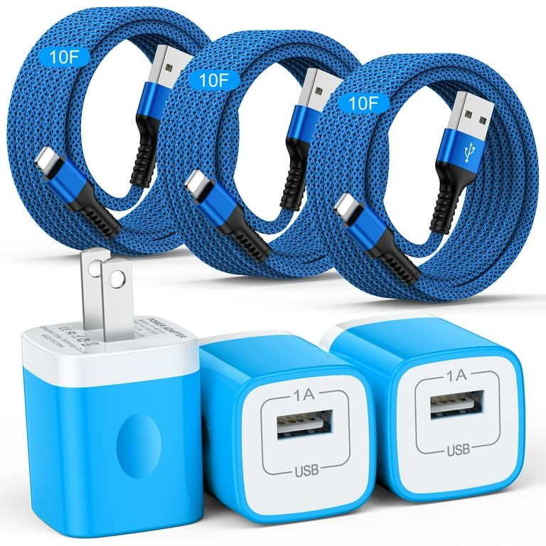 Compatible for iPhone Charger Block, Pack USB Charging Block