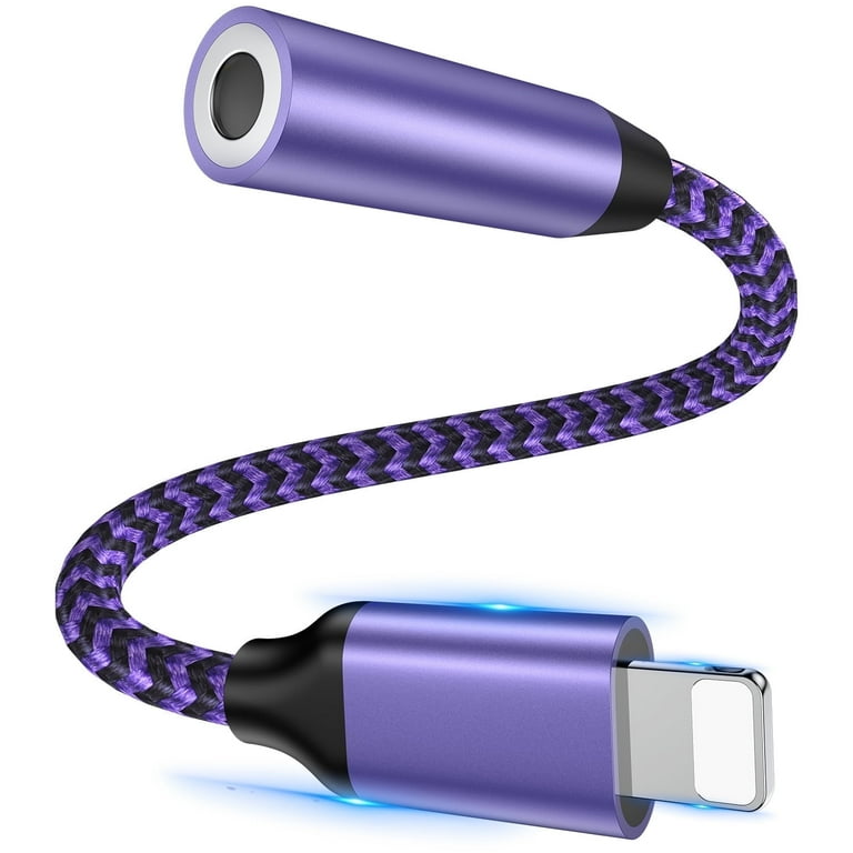 Bioonis Compatible for iPhone mm Headphone Jack Adapter, Female  Jack Dongle Aux Audio Cable Headphone Splitter Adapter Support Calling