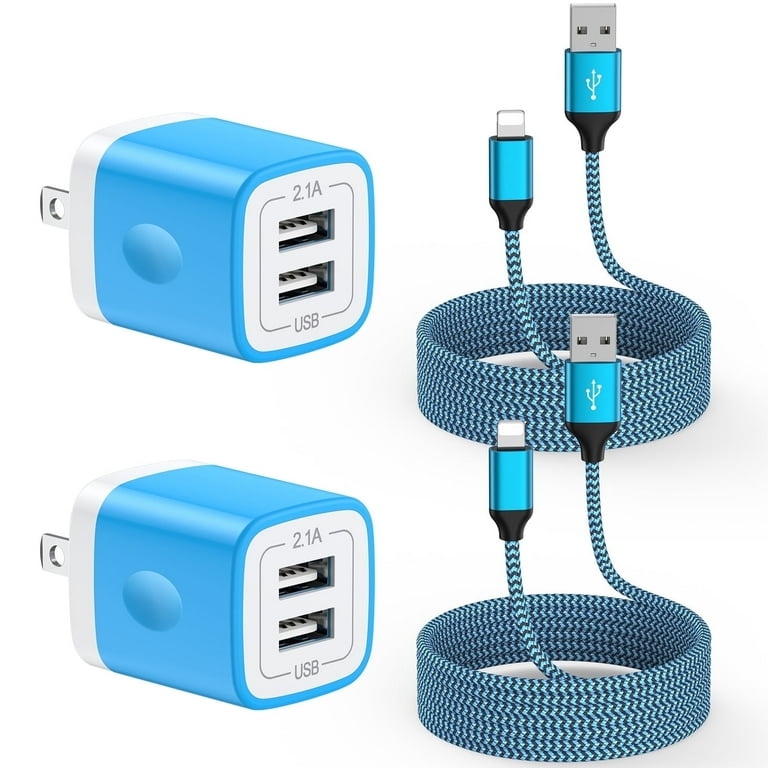 Compatible for iPhone Charger, Pack Dual Port USB Power Adapter+