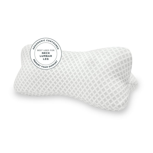 Biopedic Supportive Memory Foam Bone-Shaped Knee Pillow With Adjustable Strap