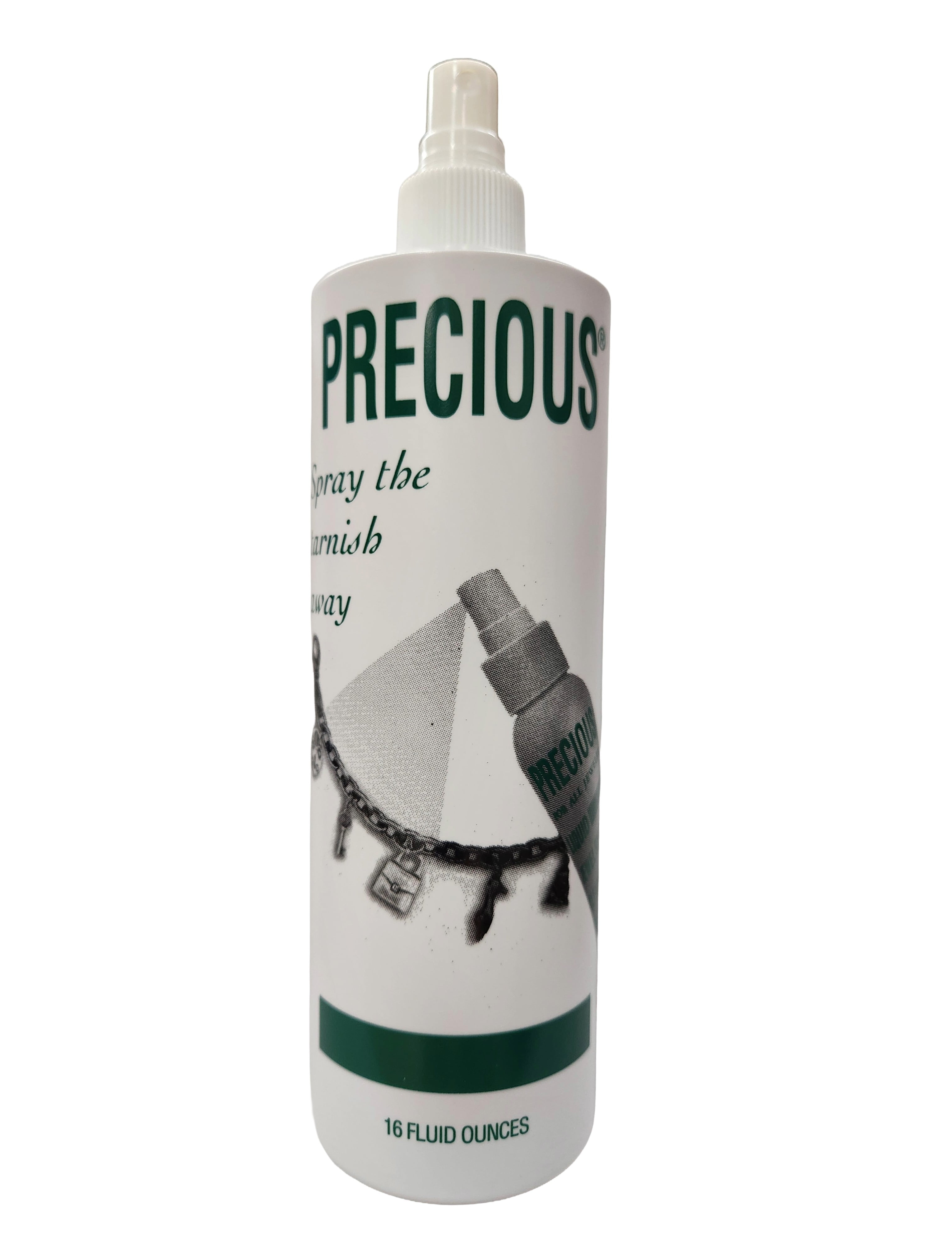 BIOPHARM Precious Jewelry Cleaner 16 fl oz Removes Tarnish & Cleans Precious Metals and Gemstones