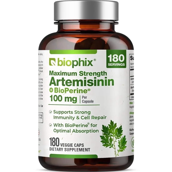 Biophix Artemisinin 100 mg with Bioperine 5 mg 180 Veggie Capsme}