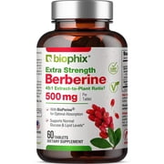 Biophix Berberine 22500 mg Equiv + BioPerine 60 Tablets | Blood Sugar Cognitive