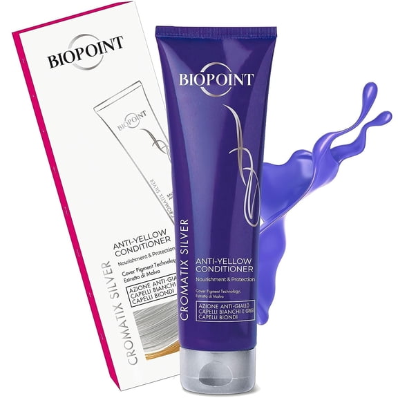 Biopoint Cromatix Silver Conditioner Against Yellowing for White Gray Blond Hair