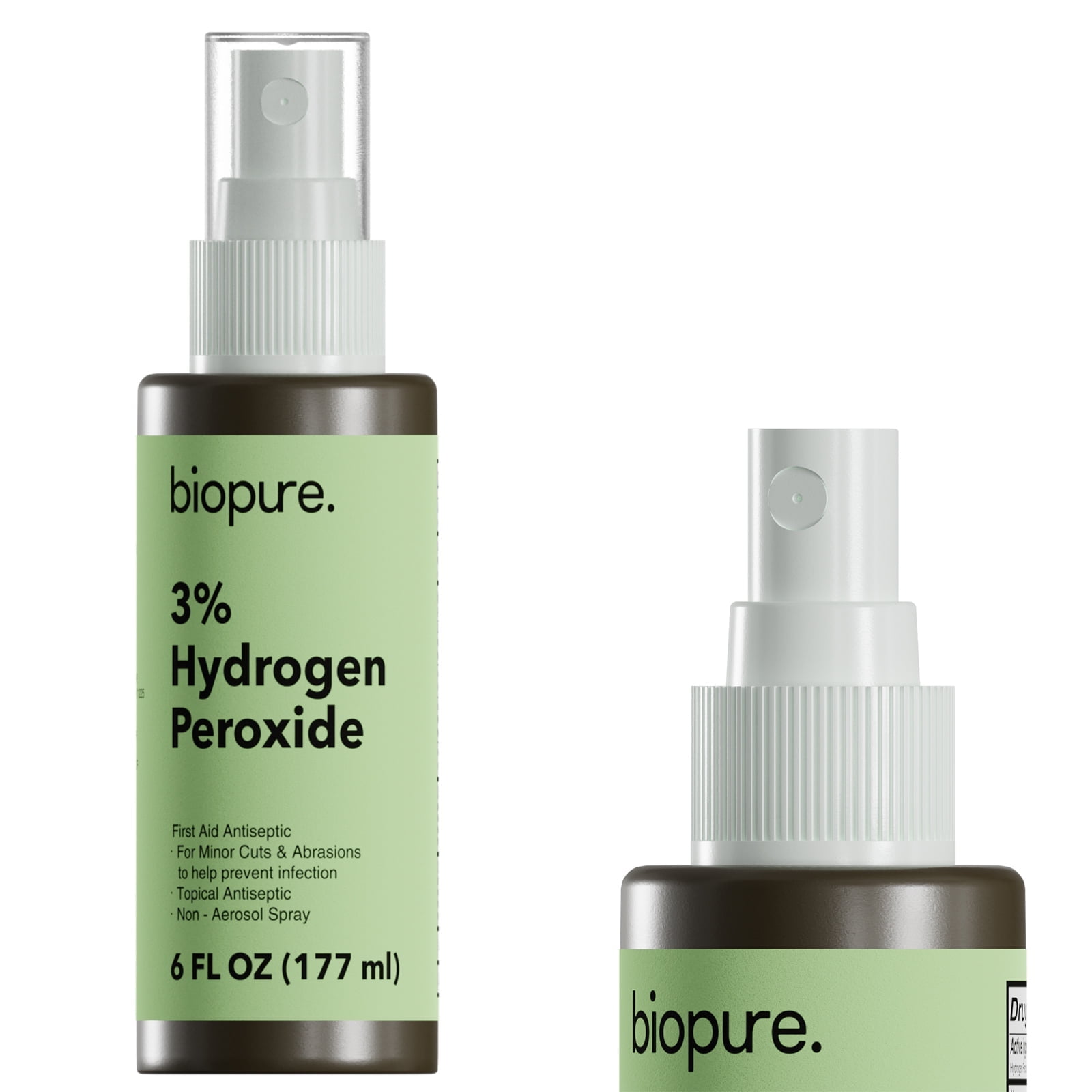 Biopure 6 fl oz 3% Hydrogen Peroxide Spray  Antiseptic, Topical Antiseptic for Minor Cuts