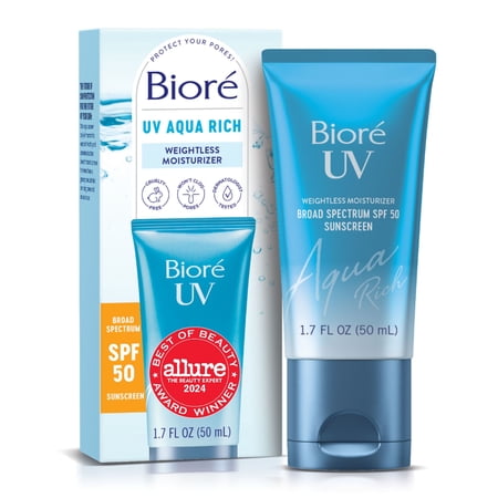 Biore UV Aqua Rich Daily Hydrating Facial Moisturizer Sunscreen - SPF 50 - 1.7 fl oz