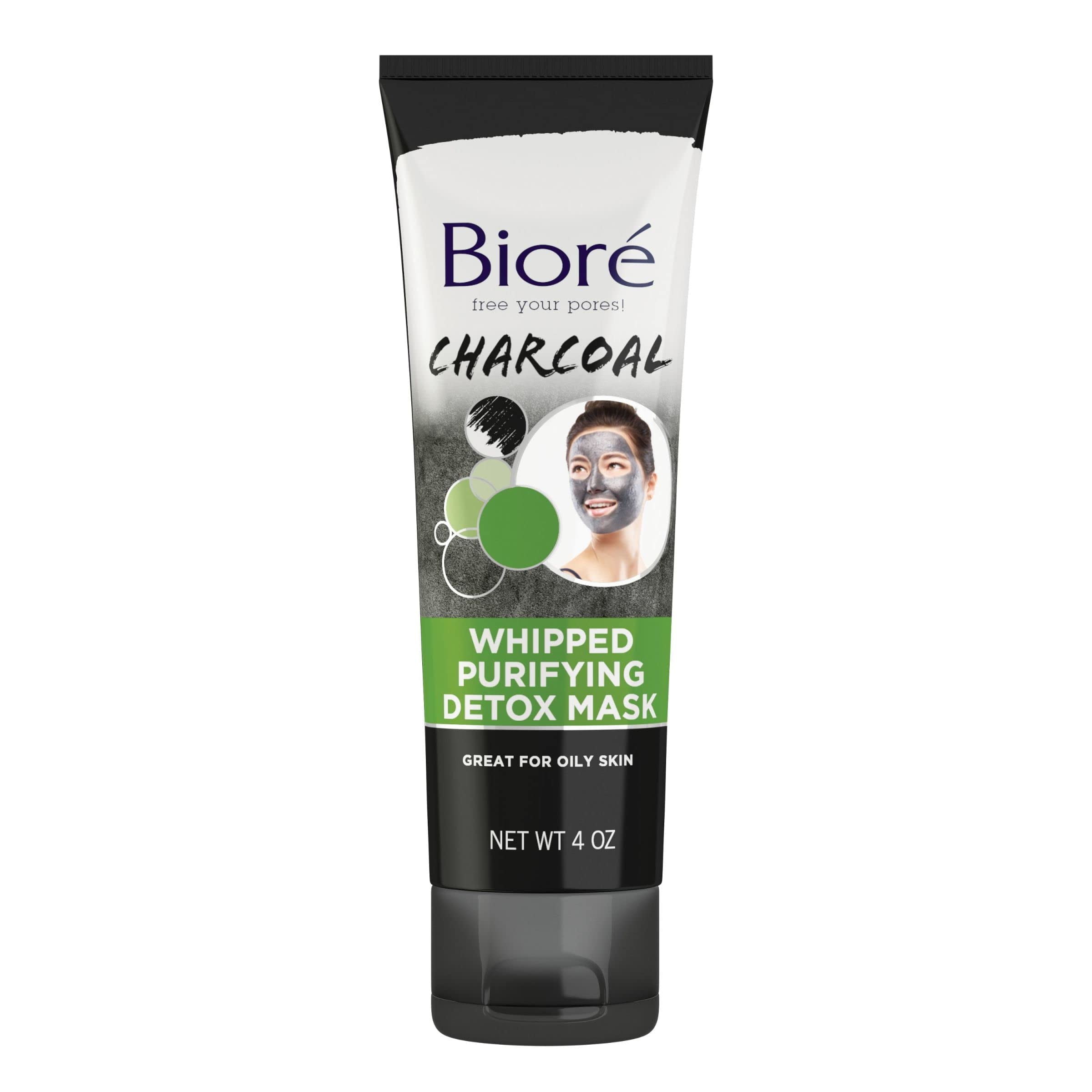 Bioré Charcoal Whipped Purifying Detox Mask, with Natural Charcoal