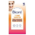 thumbnail interactive-video image 1 of Bioré T-Zone Targeted Pore Strips, Blackhead Remover, 5 Nose + 5 Face + 5 Chin, 1 of 12
