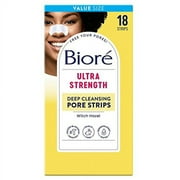 Bior  Witch Hazel Blackhead Remover Pore Strips, Nose Strips, Clears Pores up to 2x More than Original Pore Strips, features C-Bond Technology, Oil-Free, Non-Comedogenic Use, 18 Count