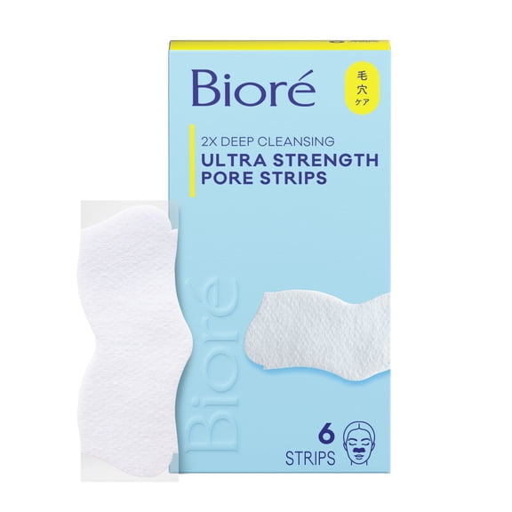 Bior Witch Hazel Ultra Deep Cleansing Blackhead Remover Pore Strips, Nose Strips, 6 ct
