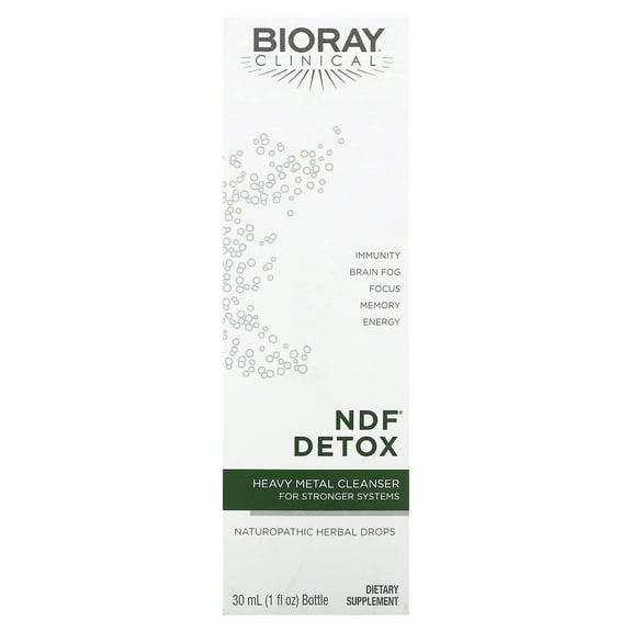 Bioray NDF Detox, Heavy Metal Cleanser For Stronger Systems, 1 fl oz (30 ml)