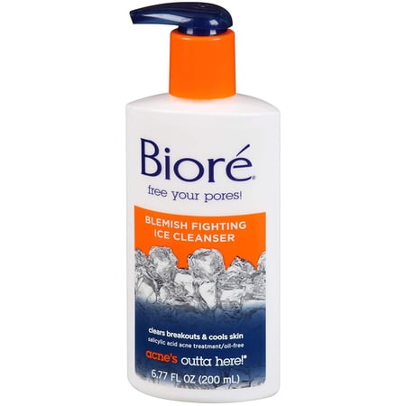 Biore Blemish Fighting Ice Cleanser Free Your Pores, 6 oz