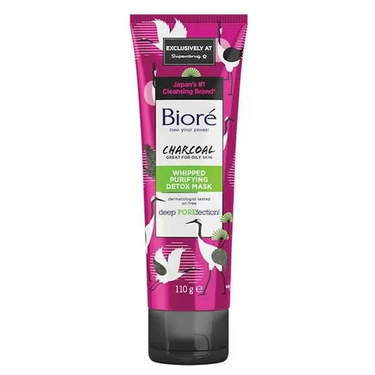 Biore Charcoal Whipped Purifying Detox Mask 110g - Walmart.com