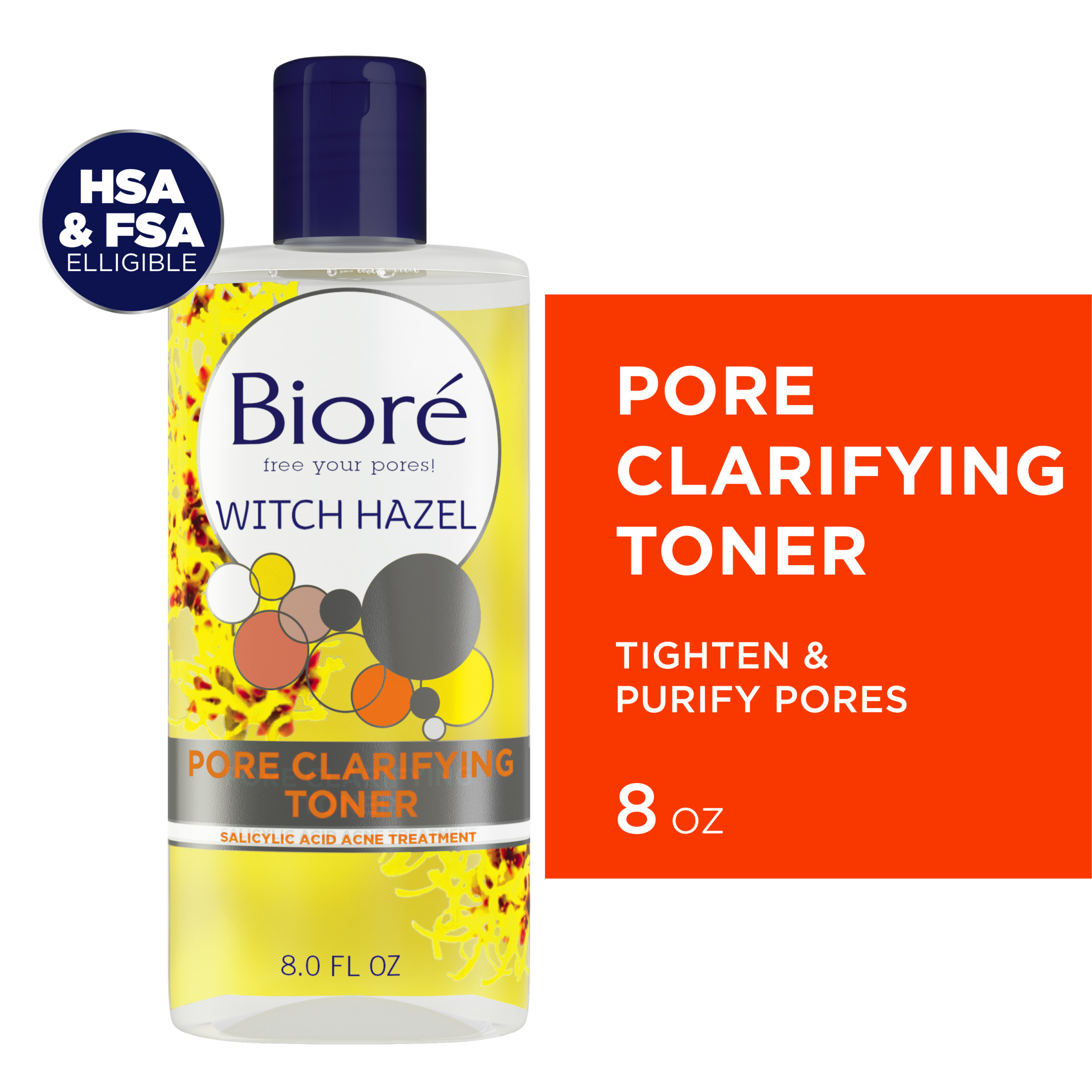 Biore Clear & Breathable Witch Hazel Facial Toner, Toner for Acne Prone Skin, 8 fl oz (HSA/FSA Approved) - image 1 of 11