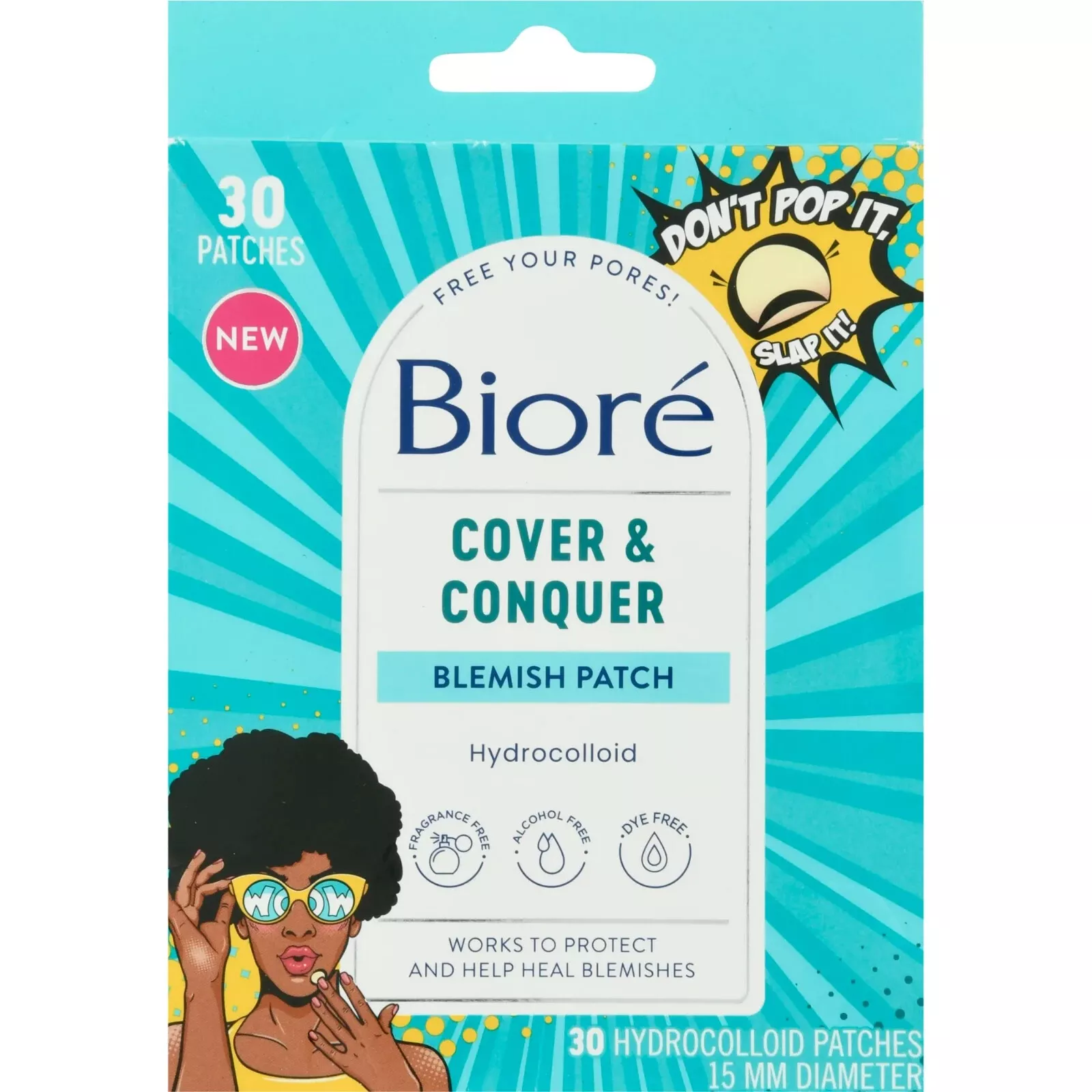 Biore Cover & Conquer Blemish Patch 30 Hydrocolloid Patches 15 Mm Diameter