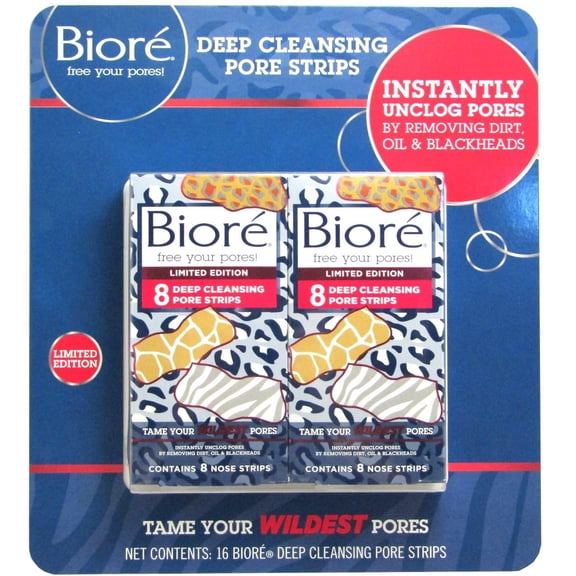Biore Deep Cleansing Nose Pore Strips, Limited Edition, 16 Count