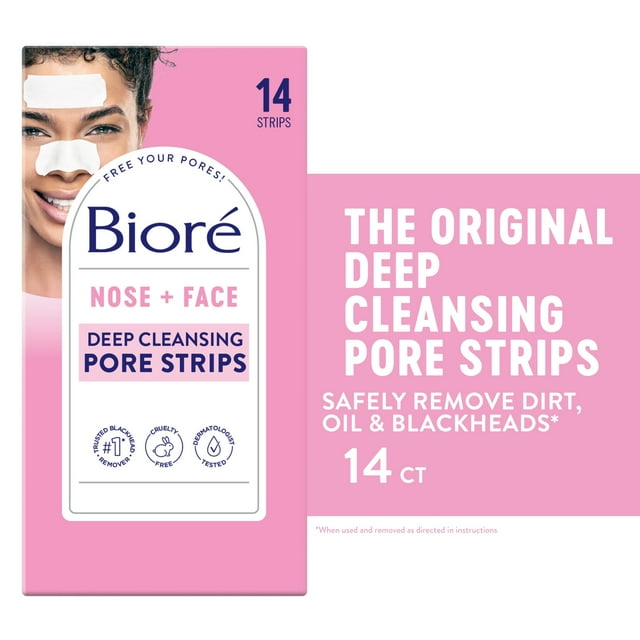 Biore Original Nose+Face Deep Cleansing Blackhead Remover Pore Strips
