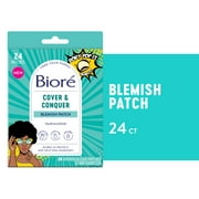 Biore Pimple Patch,  Cover & Conquer Blemish Patch, Medical Grade Ultra-Thin Hydrocolloid Pimple Patch for Covering Zits and Blemishes, HSA/FSA Approved, 24 Ct