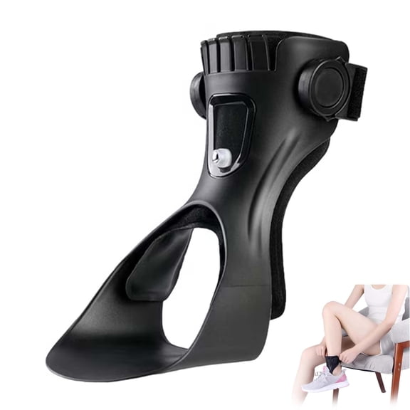 Biorine Lifty Air Cushion Ankle Support Brace, Snap Buckle In-Shoe Foot Stabilizer, Adjustable Foot Arch Support for Men & Women (Large,Left-b)