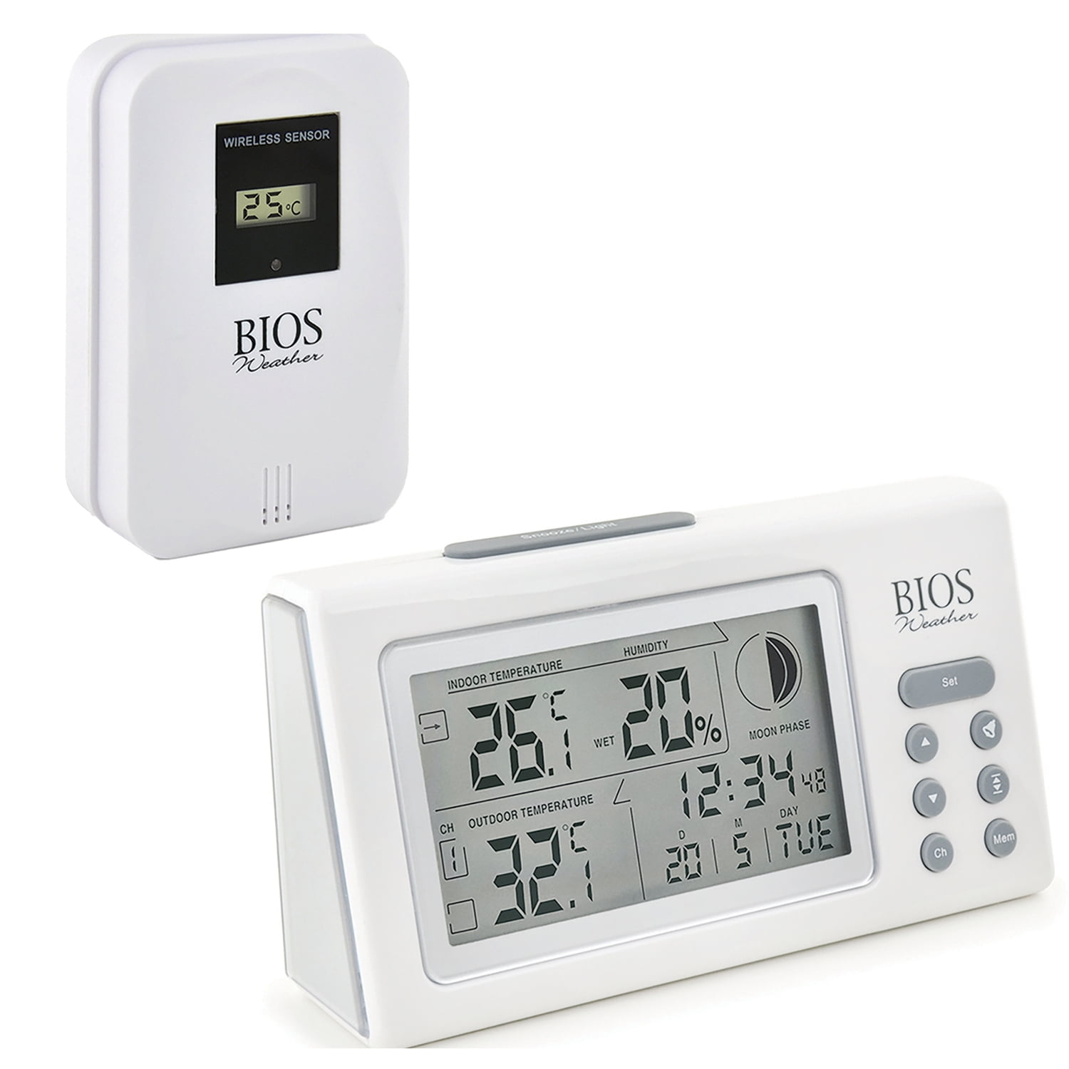 Bios Indoor/Outdoor Wireless Thermometer and Hygrometer 312BC