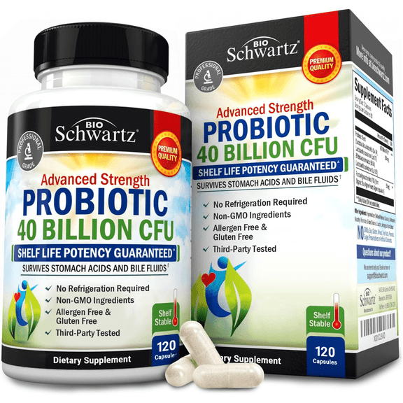 Bioschwartz Daily Probiotic Supplement 40 Billion CFU, 120 Ct