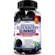 BioSchwartz Advanced Formula Elderberry Gummies with Vitamin C and Zinc, Immune Support, 60 Count