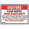 thumbnail image 1 of Biosecurity Sign – Please Respect Farm Biosecurity Farming Signs Biosecurity Signs Metal Tin Sign 12x16 Inches Caution Danger Safety Security Warning Notice Signs, 1 of 5