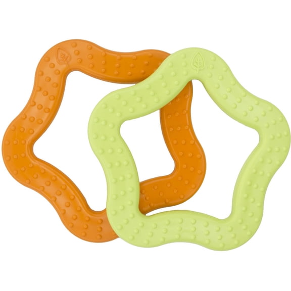 Bioserie Star Teether, Green/Orange