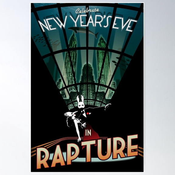 Bioshock New Year'S In Rapture Poster Wall Art, Modern Wall Decor For Living Room Bedroom, 16x24 UNFRAMED
