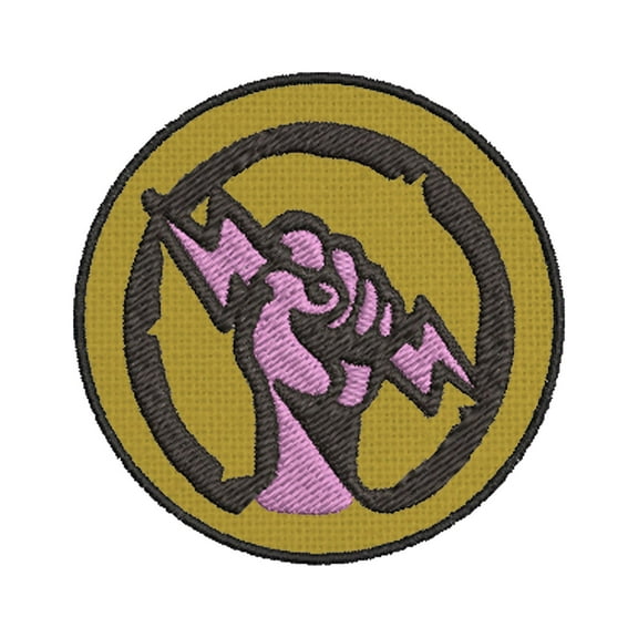 Bioshock Plasmids Shock Jockey Embroidered Patch Iron-On Applique, Cosplay Vest Clothing Badge Back Packs Uniform DIY