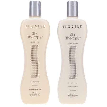 Biosilk Silk Therapy Shampoo 12 oz & Conditioner 12 oz Combo Pack