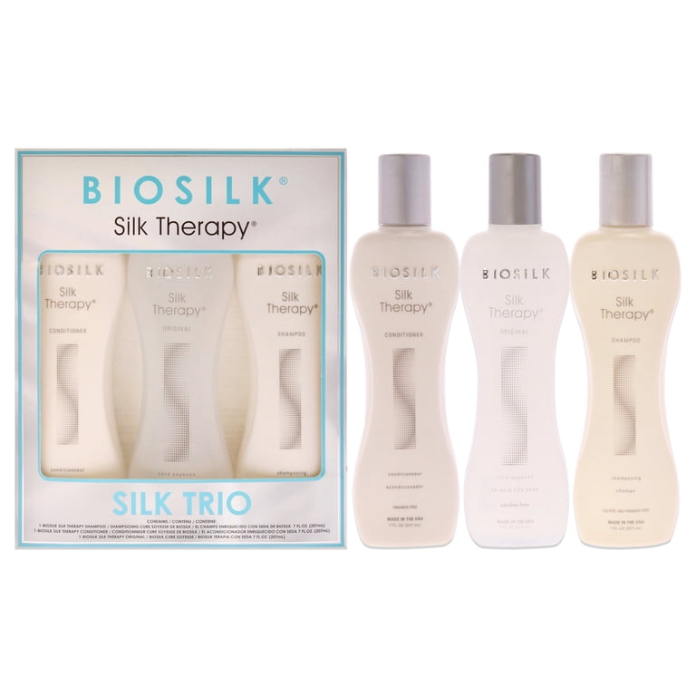 Biosilk Silk Therapy Trio Set - 7oz Shampoo, 7oz Conditioner, 7oz