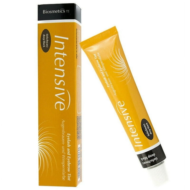 Biosmetics Eyebrow & Eyelash Tint Dye Tube, Intensive Care Deep Black