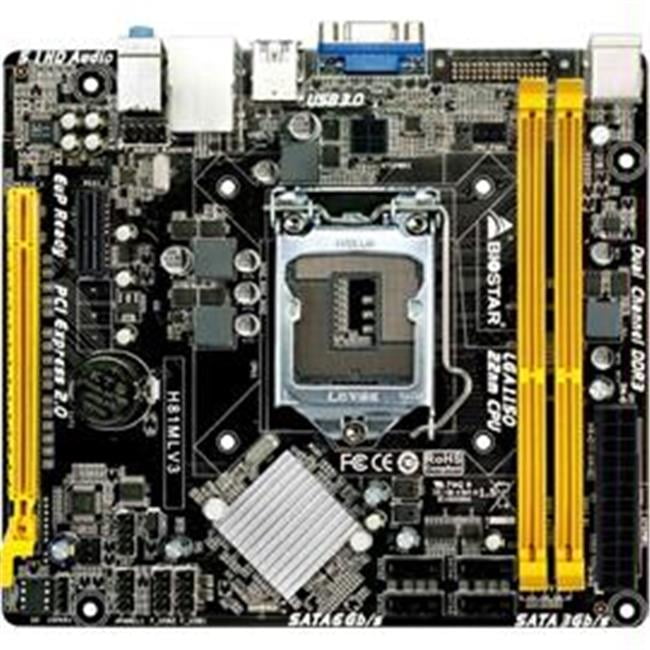 Biostar Motherboard H81MLV3 Core i7/i5/i3 H81 LGA1150 16GB DDR3