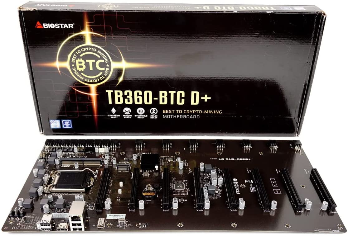 Biostar TB360-BTC D+ LGA1151 Supports 14nm Intel B360, PCIe up to 8 slots,  DDR4-2666 Motherboard (Best to Crypto-Mining) - Walmart.com